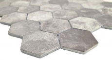 Hexagonal Hexagonal Carreau Mosaïque Céramique Ciment gris foncé Carreau Mosaïque Mur Carrelage Cuisine Salle de bains WC - MOS11H-0026