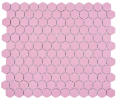 Hexagonal Hexagonal Carreau Mosaïque Céramique mini vieux rose R10B Bac à douche Carreau de sol Mosaïque Antidérapant Carreau de salle de bain - MOS11H-1111-R10
