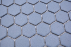 Hexagonal hexagonal carreaux de mosaïque céramique mini bleu vert R10B bac à douche carreaux de sol mosaïque antidérapant salle de bains - MOS11H-0405-R10