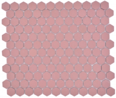 Hexagonal hexagonal Carreau de mosaïque Céramique mini rouge clinker R10B Bac à douche Carreau de sol Mosaïque antidérapant Salle de bain - MOS11H-0900-R10