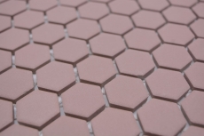 Hexagonal hexagonal Carreau de mosaïque Céramique mini rouge clinker R10B Bac à douche Carreau de sol Mosaïque antidérapant Salle de bain - MOS11H-0900-R10