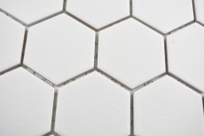 Hexagonal Hexagonal Carreau Mosaïque Céramique blanche R10B Bac à douche Carreau de sol Mosaïque Antidérapant Carreau de salle de bain WC - MOS11H-0111-R10