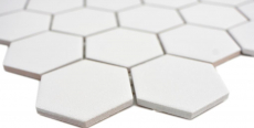 Hexagonal Hexagonal Carreau Mosaïque Céramique blanche R10B Bac à douche Carreau de sol Mosaïque Antidérapant Carreau de salle de bain WC - MOS11H-0111-R10