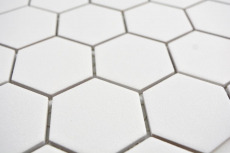 Hexagonal Hexagonal Carreau Mosaïque Céramique blanche R10B Bac à douche Carreau de sol Mosaïque Antidérapant Carreau de salle de bain WC - MOS11H-0111-R10