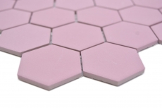 Mosaïque céramique Hexagone vieux rose R10B receveur de douche Carreaux de sol Mosaïque cuisine salle de bain sol MOS11H-1112-R10_f