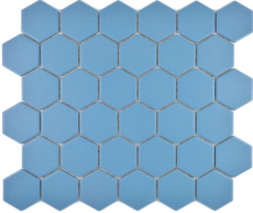 Motif main Mosaïque céramique Hexagone bleu-vert R10B receveur de douche Carreau de sol Mosaïque cuisine salle de bain sol MOS11H-0451-R10_m