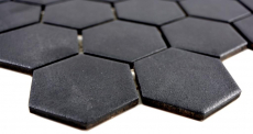Hexagonal Hexagonal Carreau Mosaïque Céramique Noir R10B Receveur de douche Carreau de sol Mosaïque Antidérapant Salle de bains Cuisine - MOS11H-0303-R10