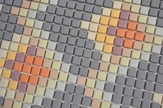 Mosaïque de verre décor gris clair mat mur carrelage cuisine salle de bain