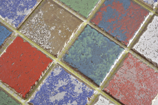 Céramique Carreau de mosaïque multicolore Vintage Retro used look Carreau de mosaïque mural Carrelage cuisine - MOS24-1234