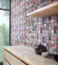 Céramique Carreau de mosaïque multicolore Vintage Retro used look Carreau de mosaïque mural Carrelage cuisine - MOS24-1234