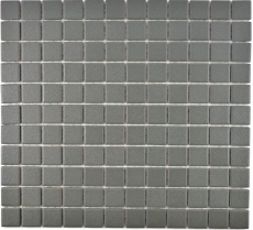 Carreau de mosaïque RÉFRACTAIRE Sol gris ardoise mat MOS18-0222-R10_f