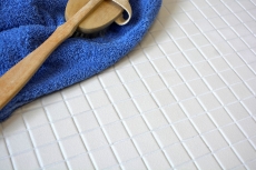 Mosaïque céramique Carreaux de mosaïque RÉSISTANT AUX ACTIVITÉS AU SOL Receveur de douche BLANC ANCIEN MOS18-0102-R10