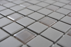 Échantillon manuel Carreau de mosaïque salle de bain Céramique gris foncé brun non émaillé Mosaïque de verre MOS18-1313-R10_m