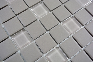 Carreau de mosaïque Céramique grise non émaillée Mosaïque de verre Receveur de douche MOS18-0202-R10_f