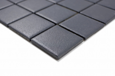 Échantillon manuel de carreaux de mosaïque Céramique soft noir RÉSISTANT À LENTRAÎNEMENT MOS14-0311-R10_m