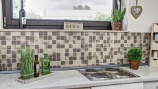 Céramique Carreau Mosaïque MARRON BEIGE MIX INTERMEDIAIRE Carrelage cuisine - MOS16-1211-R10