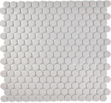 Mosaïque à boutons LOOP mosaïque ronde gris clair beige sol cuisine douche MOS10-0202-R10_f