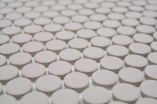 Mosaïque à boutons LOOP mosaïque ronde gris clair beige sol cuisine douche MOS10-0202-R10_f