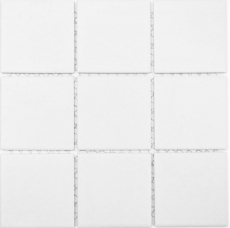 Mosaïque Carreau de mur Sol Céramique Blanc Antidérapant Antidérapant Bac de douche Carreau de sol - MOS22-0102-R10