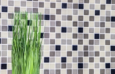 Carreau mosaïque céramique beige clair gris vieux blanc anthracite non émaillé antidérapant carrelage - MOS18-0205