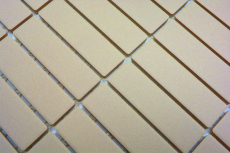 Mosaïque Céramique baguettes beige clair non-émaillé Carreau de douche Carreau de sol MOS24B-1211-R10_f