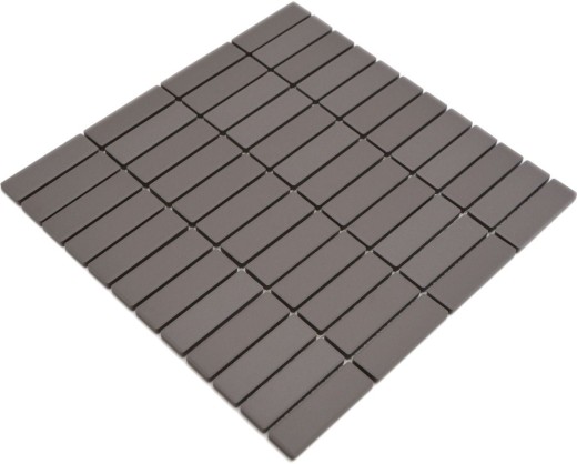 Bâtonnets Mosaïque Céramique non émaillée boue grise antidérapante receveur de douche carrelage de sol carrelage de salle de bain - MOS24B-0204-R10
