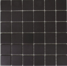 Céramique Mosaïque Carreau noir mat umbra non émaillé RUTSCHEMENT Bac de douche Carreau de bain Carreau mural - MOS14B-0303-R10