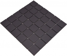 Céramique Mosaïque Carreau noir mat umbra non émaillé RUTSCHEMENT Bac de douche Carreau de bain Carreau mural - MOS14B-0303-R10