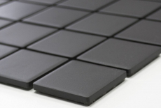 Céramique Mosaïque Carreau noir mat umbra non émaillé RUTSCHEMENT Bac de douche Carreau de bain Carreau mural - MOS14B-0303-R10