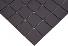 Céramique Mosaïque Carreau noir mat umbra non émaillé RUTSCHEMENT Bac de douche Carreau de bain Carreau mural - MOS14B-0303-R10