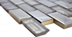 Carreau de mosaïque Céramique translucide gris Brick Mosaïque de verre Crystal Céramique vieux gris MOS83IC-0229_f