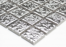 Mosaïque céramique Carreaux de mosaïque SILBER structure mur carrelage cuisine MOS18-0207