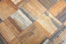 carreau mosaïque autocollant ALU brun métal imitation bois foncé carrelage MOS200-2122