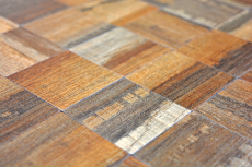 carreau mosaïque autocollant ALU brun métal imitation bois foncé carrelage MOS200-2122