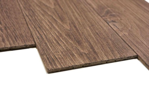 Panneau de bois autocollant Panneau de parement mural en bois Panneau mural brun