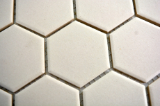 Hexagonal hexagonale mosaïque carreaux de céramique beige clair non émaillé antidérapant carreaux de sol bac à douche mur - MOS11B-1202-R10