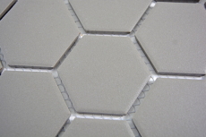 Hexagonal hexagonal Mosaïque Céramique gris boue non émaillé antidérapant Bac de douche Sol de douche Carreau de salle de bain - MOS11B-0202-R10
