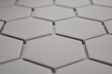 Hexagonal hexagonal Mosaïque Céramique gris boue non émaillé antidérapant Bac de douche Sol de douche Carreau de salle de bain - MOS11B-0202-R10
