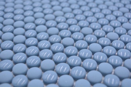 Mosaïque bouton Loop mosaïque ronde bleu brillant mat mur carrelage cuisine salle de bain MOS140-0411