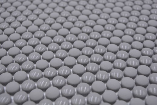 Mosaïque bouton Loop mosaïque ronde gris brillant mat mur carrelage cuisine salle de bain MOS140-0211