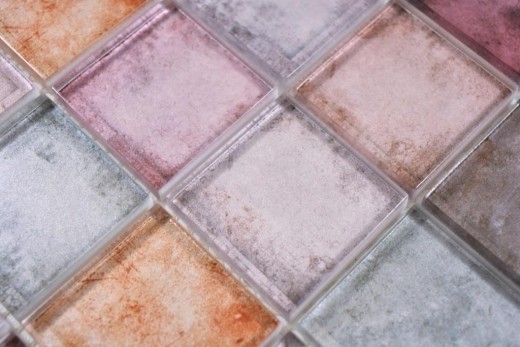 Mosaïque de verre Carreaux de mosaïque rose brun lilas mur carrelage cuisine salle de bain - MOS88-0412