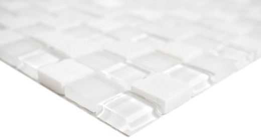 Pierre naturelle Rustique Mosaïque de verre Carreau de mosaïque super blanc Revêtement mural Carrelage cuisine Carrelage salle de bain WC Protection anti-projections - MOS72-0001