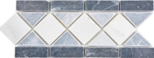 Pierre naturelle Borde bordure gris blanc anthracite bordure travertin salle de bain mur sol cuisine sauna salon - MOSBor-0226
