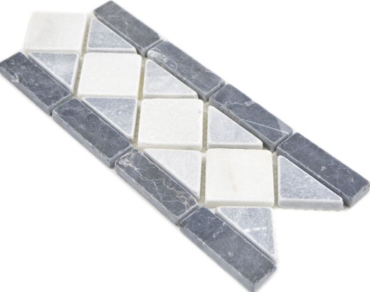 Pierre naturelle Borde bordure gris blanc anthracite bordure travertin salle de bain mur sol cuisine sauna salon - MOSBor-0226