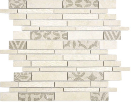 Marbre Mosaïque Mosaïque céramique beige cream Carreau mural Carrelage cuisine - MOS180-A0127B