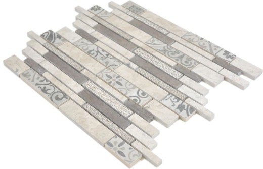Marbre Mosaïque Mosaïque céramique gris anthracite Carreau de mur Miroir de salle de bain - MOS180-D0927G