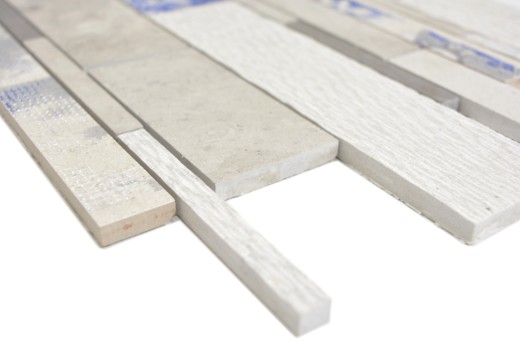 Marbre Mosaïque Carreaux Céramique Bâtons gris cream mur cuisine carrelage mur douche sol - MOS180-D09STG