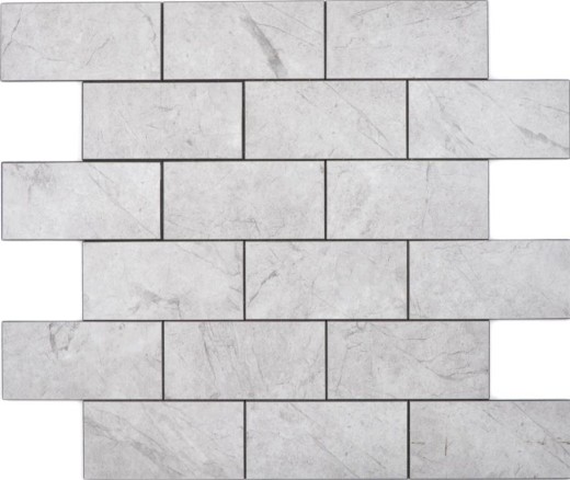 vinyle autocollant mosaïque aspect pierre gris Carrara Subway carreau de mosaïque mur carrelage cuisine salle de bain MOS200-MLM