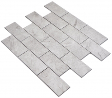 vinyle autocollant mosaïque aspect pierre gris Carrara Subway carreau de mosaïque mur carrelage cuisine salle de bain MOS200-MLM