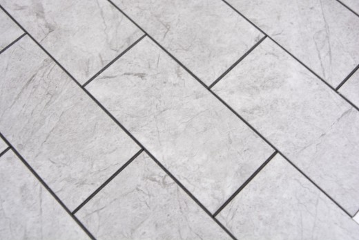 vinyle autocollant mosaïque aspect pierre gris Carrara Subway carreau de mosaïque mur carrelage cuisine salle de bain MOS200-MLM